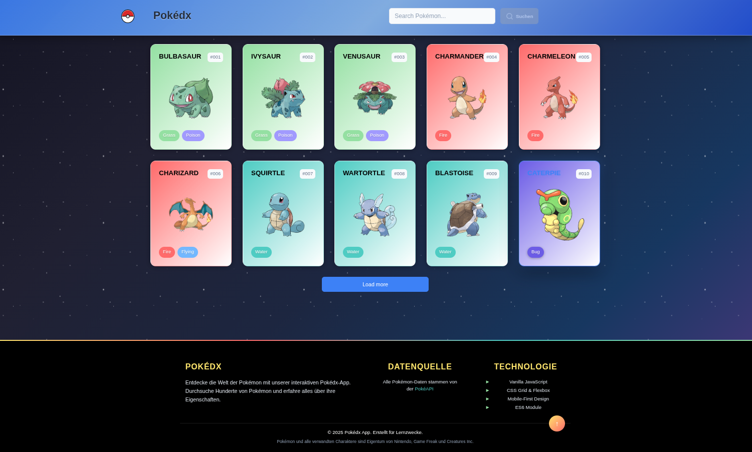 Pokédex – Pokémon Search App
